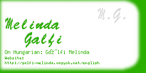 melinda galfi business card